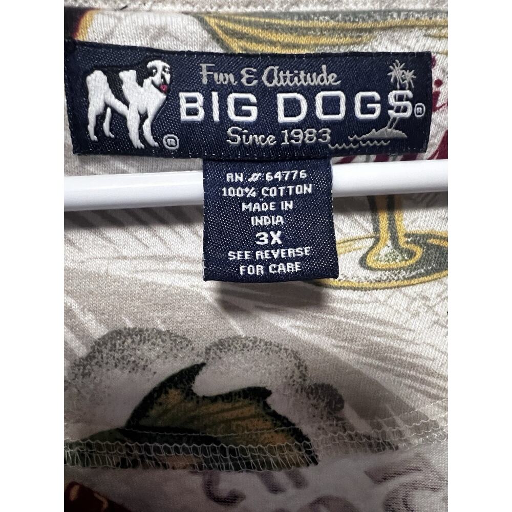Big Dogs Men All Over Print Polo Shirt 3X Tiki Cocktails Its 5 O'Clock Somewhere - Picture 6 of 7